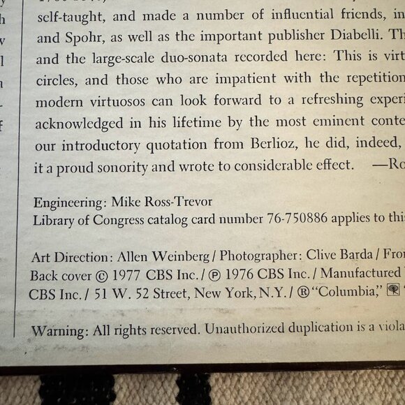 ITZAK Perlman & John William/DUO COLUMBIA STEREO Vinyl Record - Picture 3 of 5